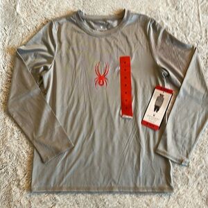 Spyder swim rashguard, size M   Gray  Red